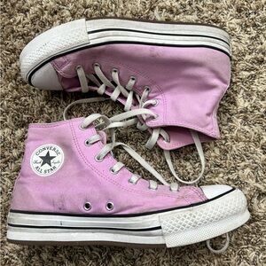 Converse High-Top Sneakers Sz 6 Pink/Purple Color